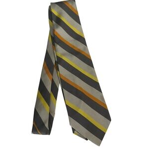 Monsieur Bernard Mens Vintage Silk Tie 3 Inch Diagonal‎ Stripe Classic Designer
